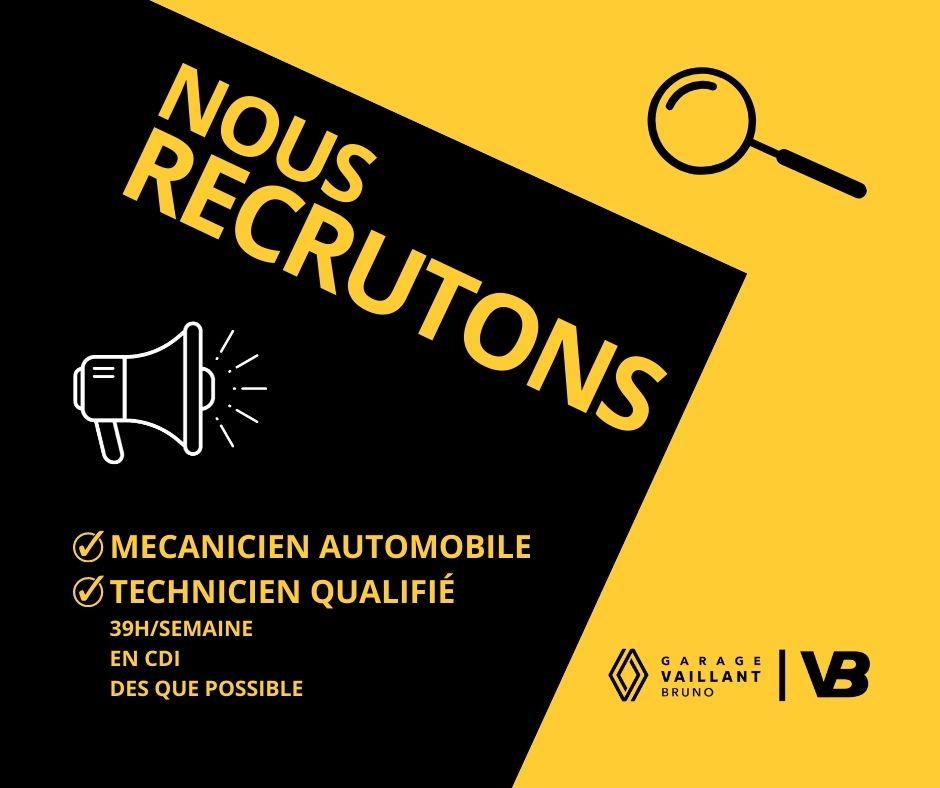 NOUS RECRUTONS !