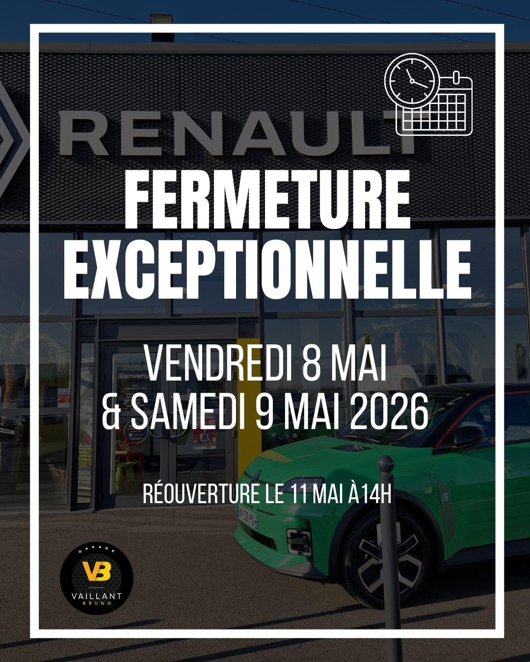Fermeture Exceptionnelle