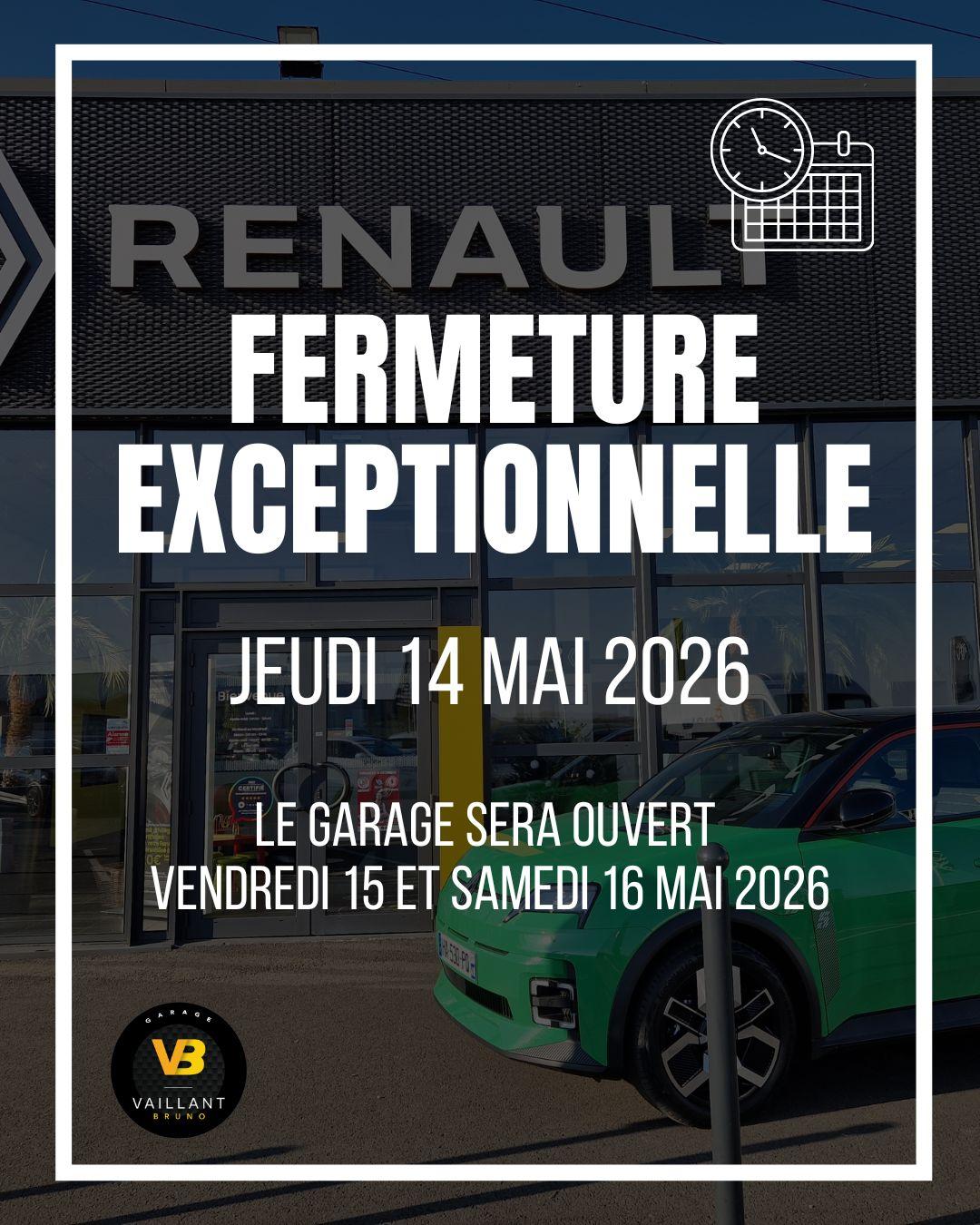 Fermeture Exceptionnelle