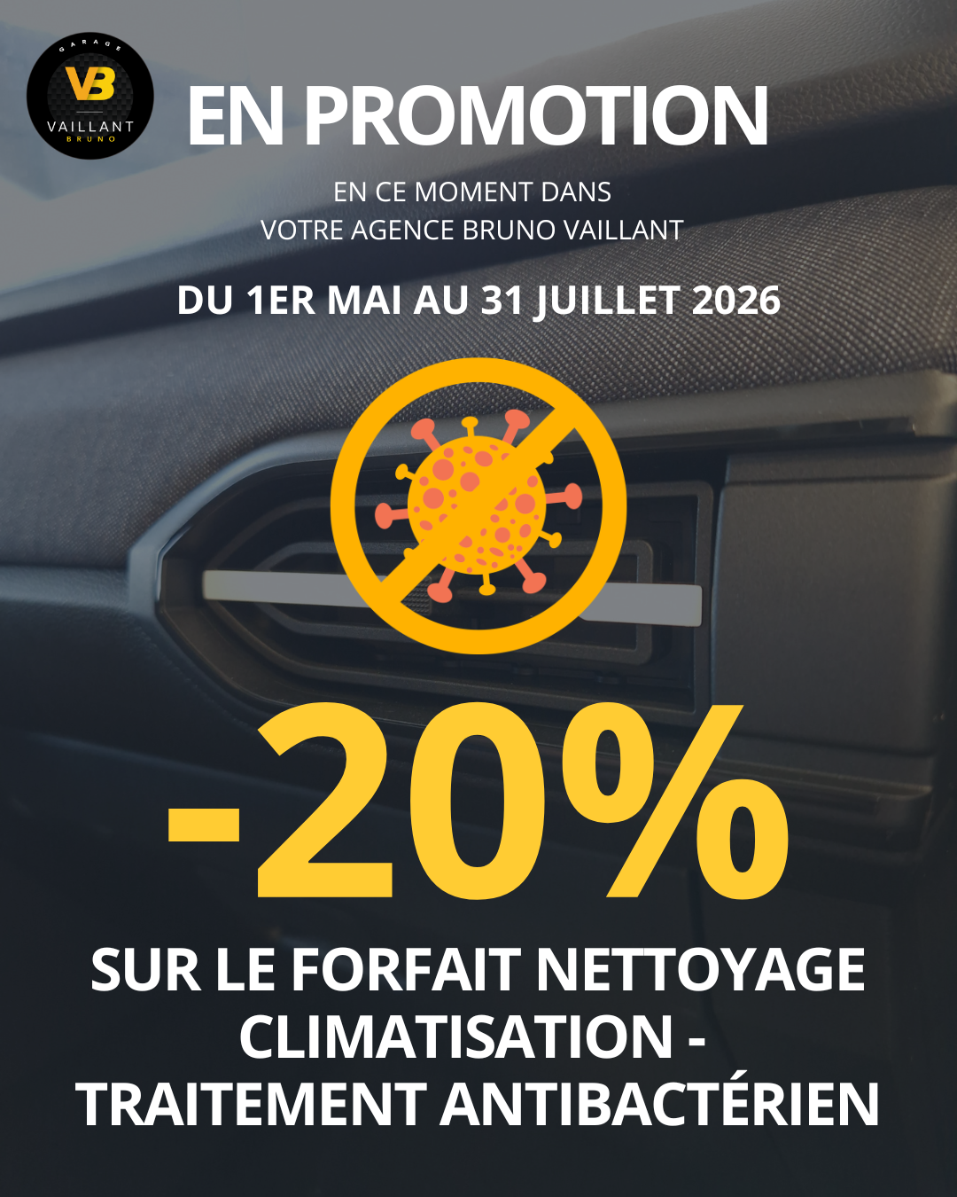 Promotion Nettoyage Climatisation - Traitement Antibactérien